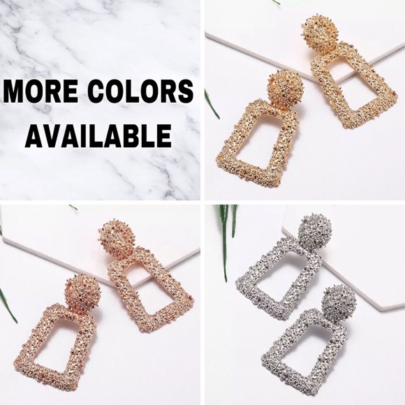 ⚜️[𝟯/$𝟭𝟴]⚜️Big Silver Quad Dangle Earrings NEW - Picture 10 of 12